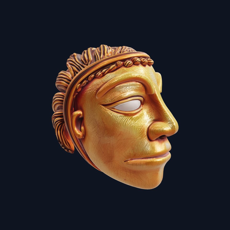 Ceremonial Mask Carved Texture model pack